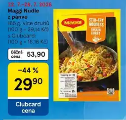 Tesco Maggi Nudle z pánve nabídka