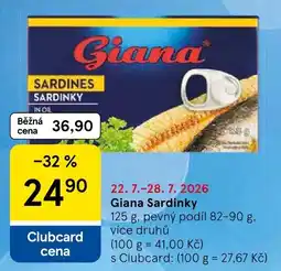 Tesco Giana Sardinky nabídka