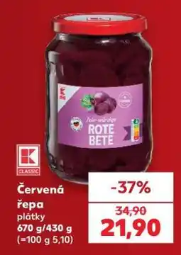 Kaufland Červená řepa plátky nabídka