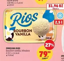 Penny Market ZMRZLINA RIOS bourbon vanilla, trikolora nabídka