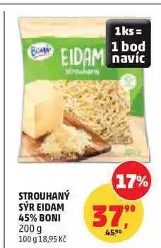 Penny Market STROUHANÝ SÝR EIDAM 45% BONI nabídka