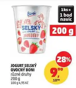 Penny Market JOGURT SELSKÝ OVOCNÝ BONI různé druhy nabídka