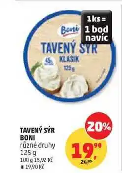 Penny Market TAVENÝ SÝR BONI 20% různé druhy nabídka