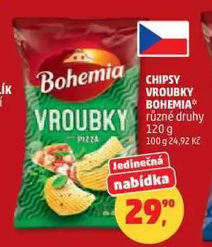 Penny Market CHIPSY VROUBKY BOHEMIA různé druhy nabídka