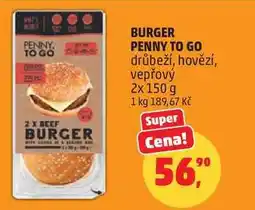 Penny Market BURGER PENNY TO GO drůbeží nabídka