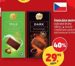 Penny Market ČOKOLÁDA ENJOY vybrané druhy nabídka