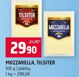 Terno Mozzarella, tilsiter nabídka