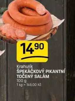 Flop Krahulík ŠPEKÁČKOVÝ PIKANTNÍ TOČENÝ SALÁM nabídka