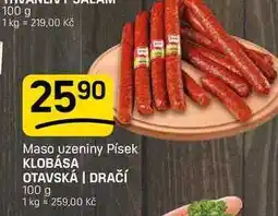 Flop Maso uzeniny Písek KLOBÁSA OTAVSKÁ | DRAČÍ nabídka