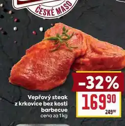 Billa Vepřový steak z krkovice bez kosti barbecue nabídka