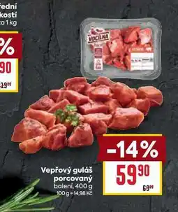Billa Vepřový guláš porcovaný balení nabídka
