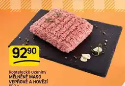 Flop Kostelecké uzeniny MĚLNĚNÉ MASO VEPŘOVÉ A HOVĚZÍ nabídka