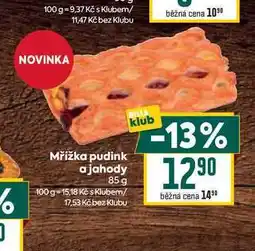 Billa Mřížka pudink a jahody nabídka