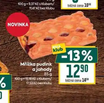 Billa Mřížka pudink a jahody nabídka