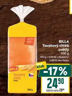 Billa BILLA klub Toustový chléb nabídka