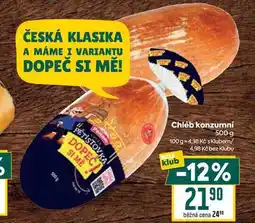 Billa Chléb konzumní nabídka