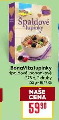 Billa BonaVita lupínky špaldové, pohankové nabídka