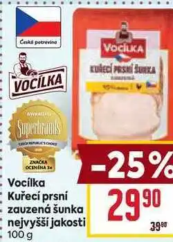Billa Vocílka Kuřecí prsní zauzená šunka nejvyšší jakosti nabídka