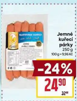Billa Jemné kuřecí párky nabídka