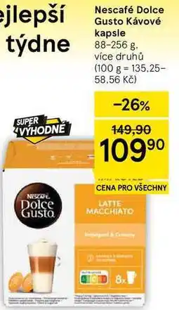 Tesco Nescafé Dolce Gusto Κάνονέ kapsle nabídka