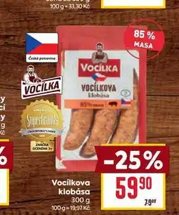 Billa Vocílkova klobása nabídka