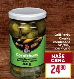 Billa Grill Party Okurky cornichons 360/170 g nabídka
