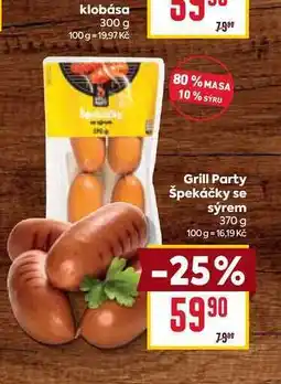 Billa Grill Party špekáčky se sýrem nabídka