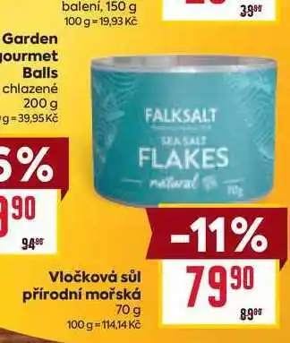 Billa Vločková sůl přírodní mořská nabídka
