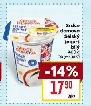Billa Srdce domova Selský jogurt bílý nabídka