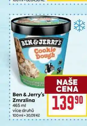 Billa Ben & Jerry's Zmrzlina nabídka