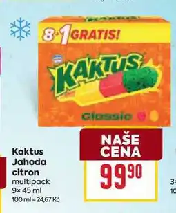 Billa Kaktus Jahoda citron multipack nabídka