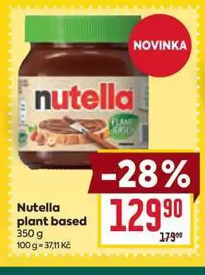 Billa Nutella plant based nabídka