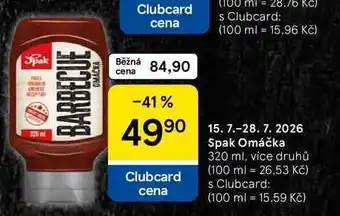 Tesco Spak Omáčka, 320 ml, více druhů nabídka