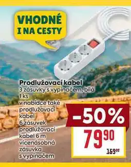 Billa Prodlužovací kabel 3 zásuvky s vypínačem nabídka