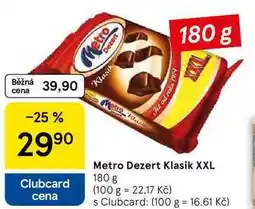 Tesco Metro Dezert nabídka
