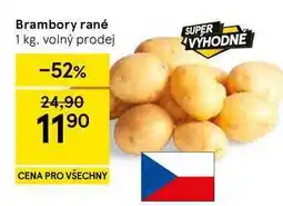 Tesco Brambory rané, 1 kg, volný prodej nabídka