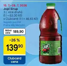 Tesco Jupi Sirup nabídka
