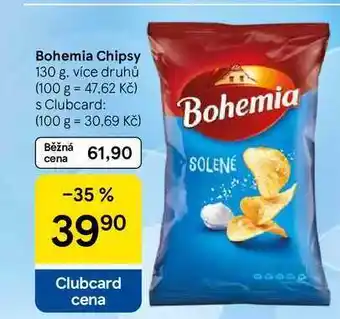 Tesco Bohemia Chipsy, 130 g, více druhů nabídka