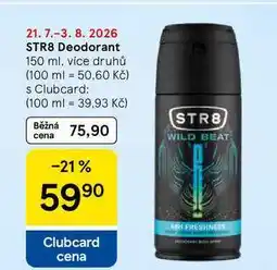 Tesco STR8 Deodorant, 150 ml, více druhů nabídka