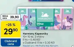 Tesco Dino Harmony Kapesníky, 10x 10 ks. 3 vrstvy nabídka