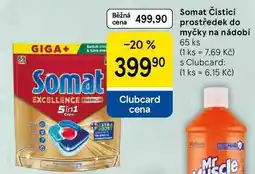Tesco Somat Čisticí prostředek do myčky na nádobí, 65 ks nabídka