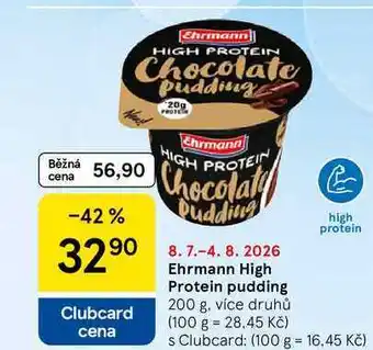 Tesco Ehrmann High Protein pudding, 200 g, více druhů nabídka