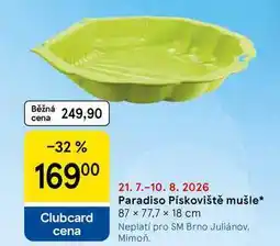 Tesco Paradiso Pískoviště mušle 87 × 77.7 x 18 cm nabídka
