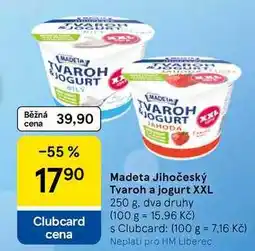 Tesco Madeta Jihočeský Tvaroh a jogurt XXL nabídka