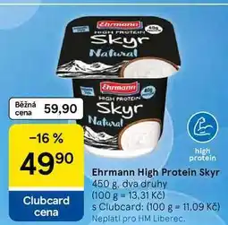 Tesco Ehrmann High Protein Skyr, 450 g, dva druhy nabídka