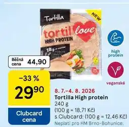 Tesco Tortilla High protein nabídka