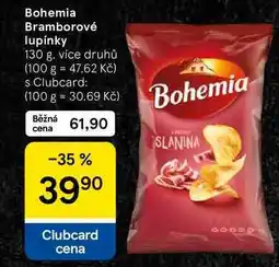 Tesco Bohemia Bramborové lupínky, 130 g, více druhů nabídka