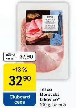 Tesco Tesco Moravská krkovice, 100 g, balená nabídka