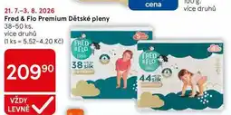 Tesco Fred & Flo Premium Dětské pleny, 38-50 ks, více druhů nabídka