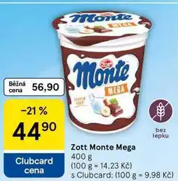 Tesco Zott Monte Mega nabídka